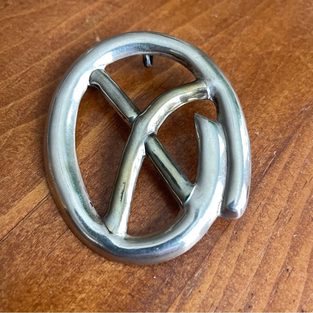 Meditation, Celtic, Cross Symbol Worn as Either Brooch or Pendant - Stamped